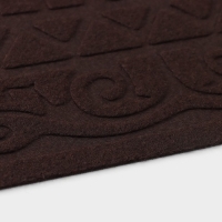 Коврик придверный Доляна Welcome, вензеля, влаговпитывающий, без окантовки, 38&times;59 см, цвет МИКС