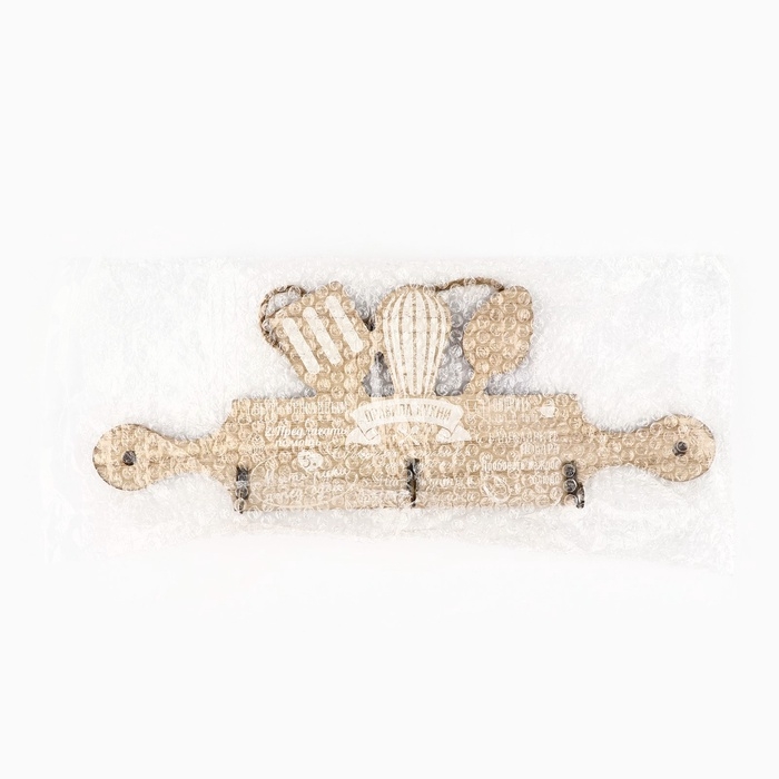 Крючки для кухни &laquo;Правила кухни&raquo;, цвет бежевый, 29,8 х 11 см