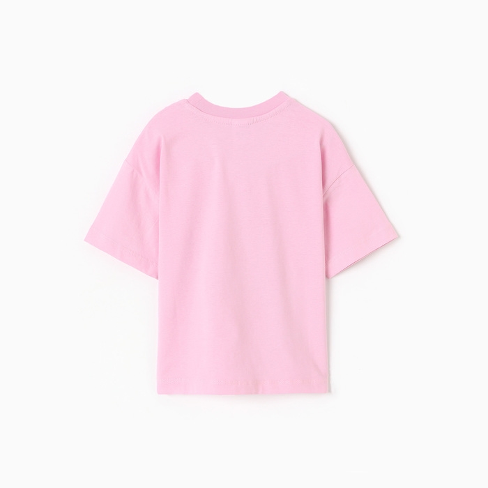 Футболка для девочки, цвет нежно-розовый, рост 122 см