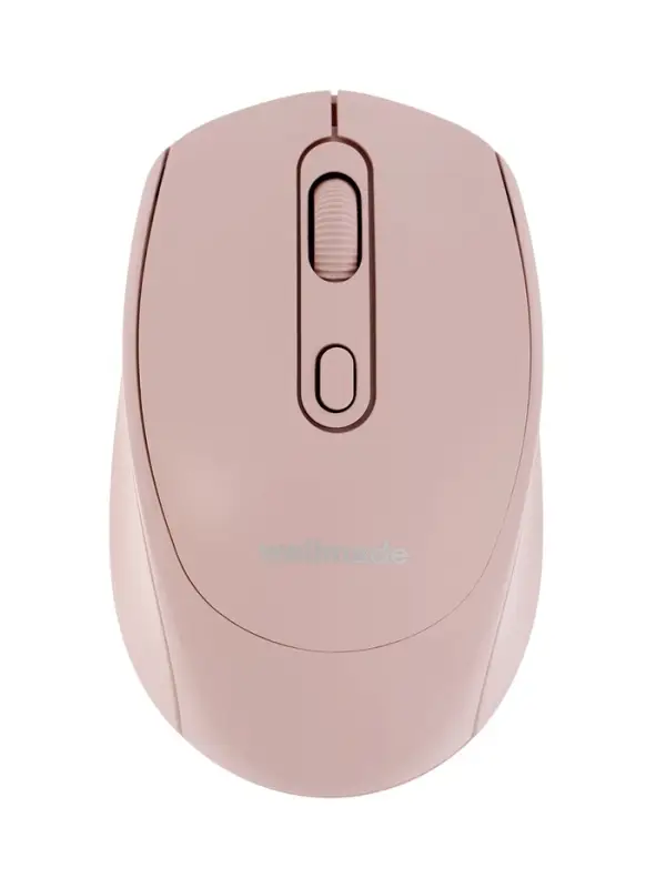 Мышь WELLMADE M03, беспроводная, оптическая, 1200 dpi, розовая