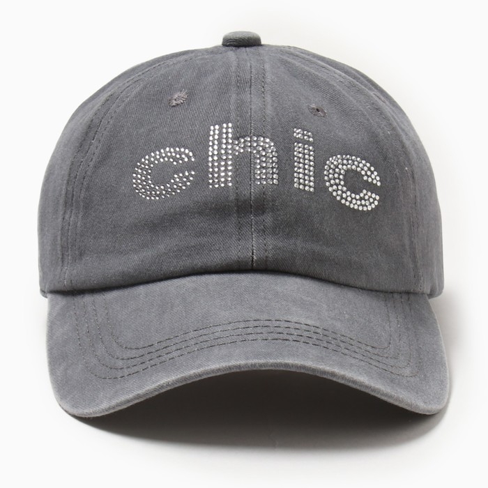 Кепка женская со стразами MIST Chic , серый, р. 56-58 Кепка женская со стразами MIST Chic , серый, р. 56-58