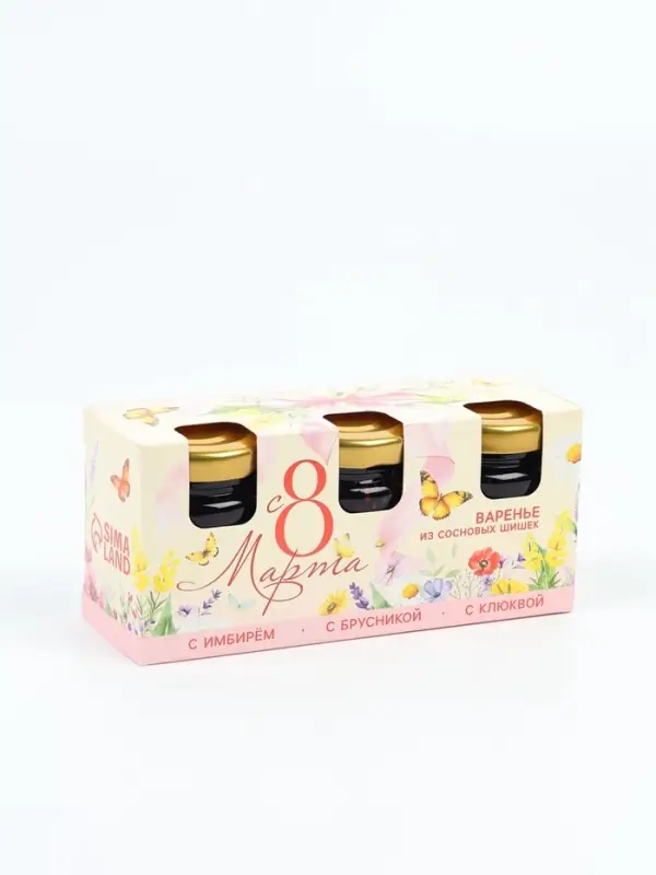 Набор варенья с сосновыми шишками "Нежная акварель", 30 г x 3 шт 9353011