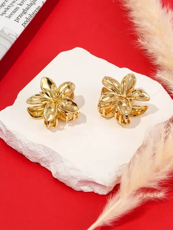 Краб для волос "Орнелла" (набор 2 шт) 3,5 см, золото