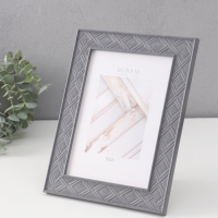 Фоторамка пластик "МИРАМ" 15х21 см, тёмно-серый