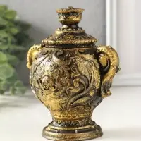 Шкатулка для украшений &laquo;Самовар&raquo; 10&times;12&times;8 см, гипс, состаренное золото