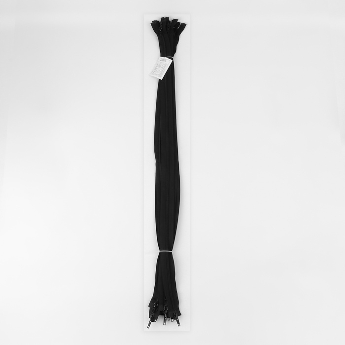 Молния &laquo;Спираль&raquo;, №7, разъёмная, 2 бегунка, замки автомат, 75 см, цвет чёрный, цена за 1 штуку