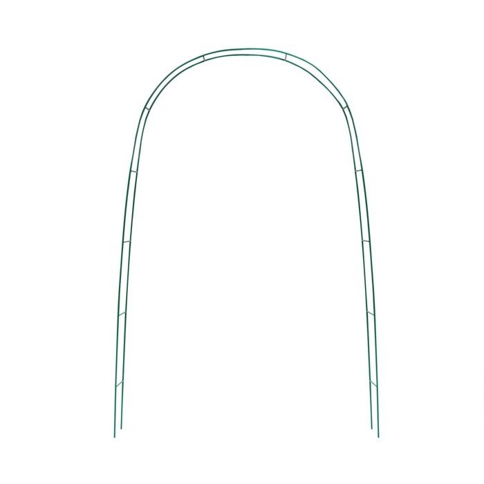 Арка садовая, 240&times;125&times;20 см, для вьющихся растений, металлическая, зелёная