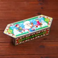 Подарочная коробка &laquo;Дед Мороз и Снегурочка&raquo; 20&times;10&times;6 см