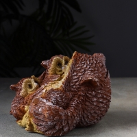 Копилка сова "Счастливая мама" 18 см, коричневый