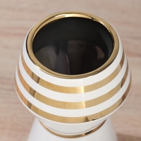 Керамическая ваза для цветов, сухоцветов &laquo;Гарет&raquo;, настольная, d-8 см, 20&times;10.5 см, белый