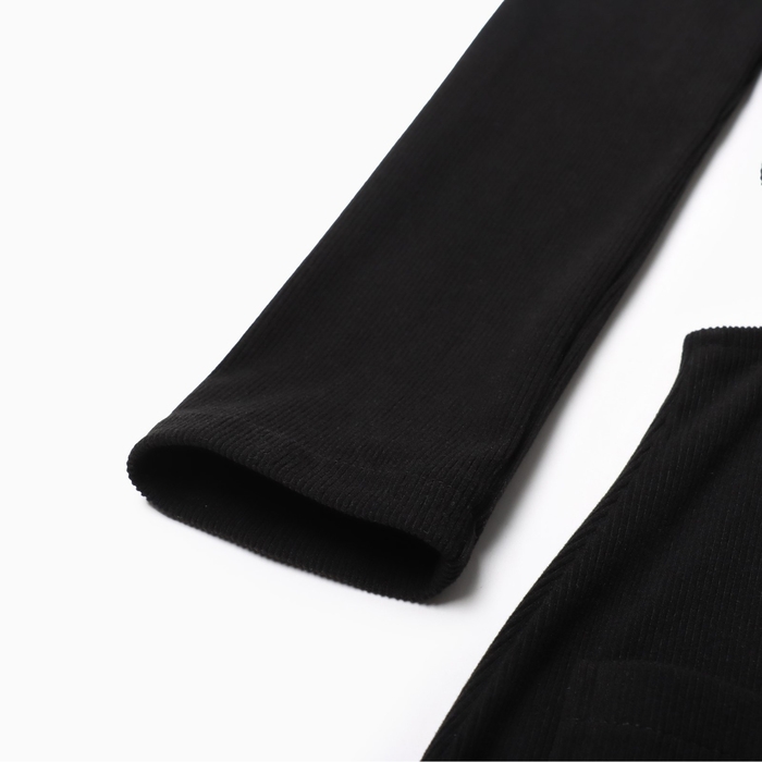 Платье женское с разрезами на талии MIST, р.46, черный Платье женское с разрезами на талии MIST, р.46, черный