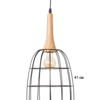 Светильник "Чикаго" 1х40Вт Е27 черный/коричневый 24,5х24,5х44(144)см