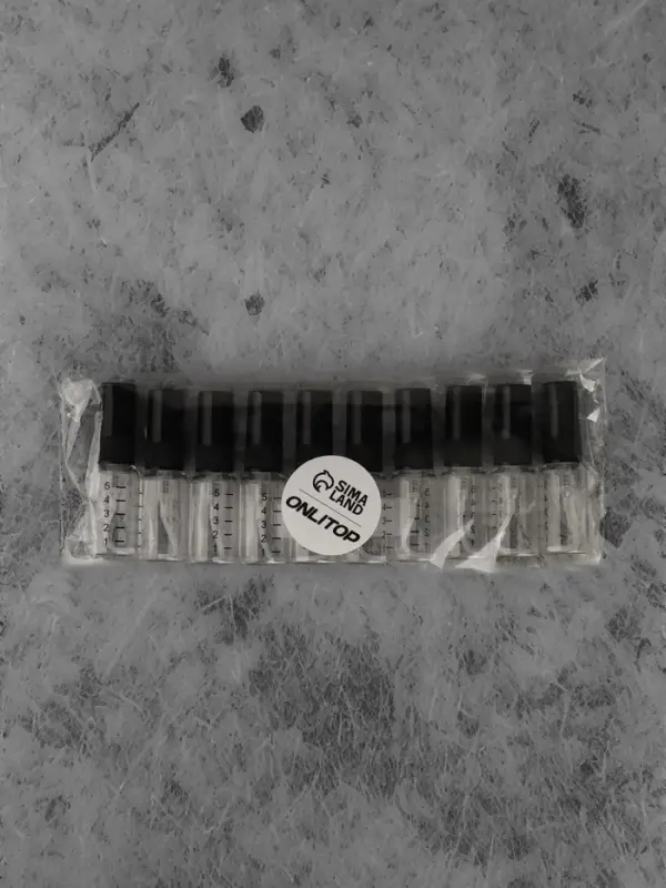 Флакон для парфюма, с распылителем, 5 мл, фасовка - 10 шт., чёрный, прозрачный