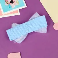 Повязка для волос "Выбражулька" прозрачный бант звёзды, 16х3 см, голубой