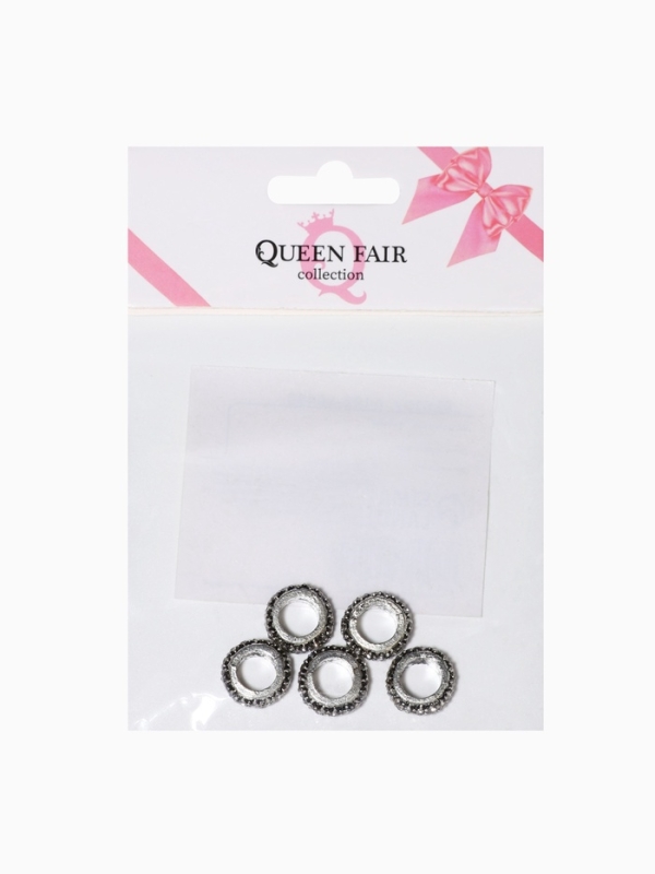 Разделитель &laquo;Кольцо&raquo; блеск, цвет белый в серебре