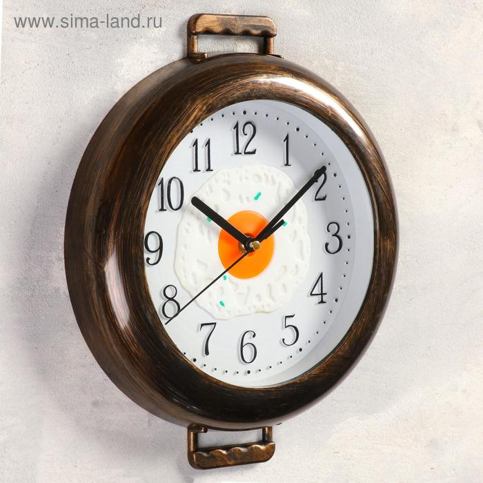 Часы настенные, серия: Кухня, Часы настенные, серия: Кухня, "К завтраку", плавный ход, 25 х 29 см, 3 АА