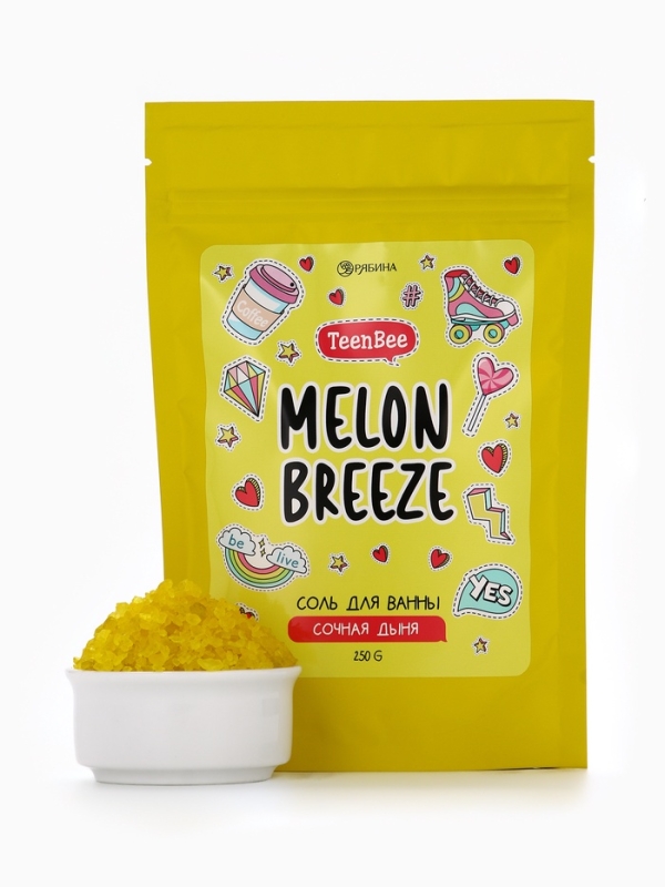 TEEN BEE Соль для тела в пакете 250 гр, аромат дыня