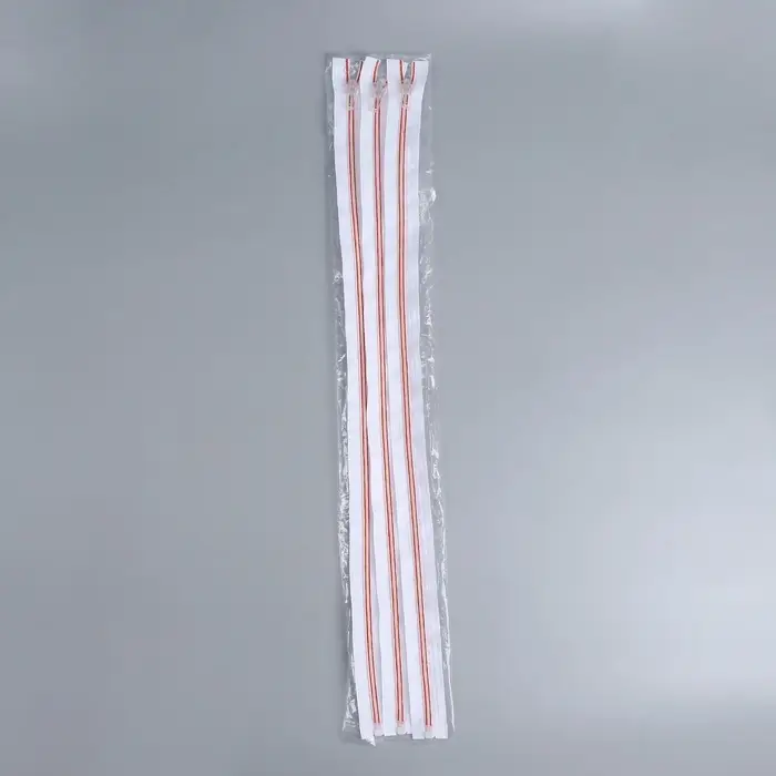 Молния &laquo;Спираль&raquo;, №5, разъёмная, замок автомат, 60 см, белая, красная