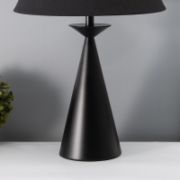 Настольная лампа с абажуром RISALUX &laquo;Эрика&raquo;, Е27, 40 Вт, чёрный, 34&times;34&times;56 см