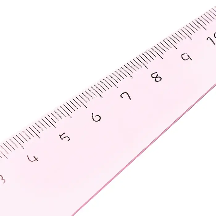 Линейка пластиковая 12 см "Динозаврик", розовая