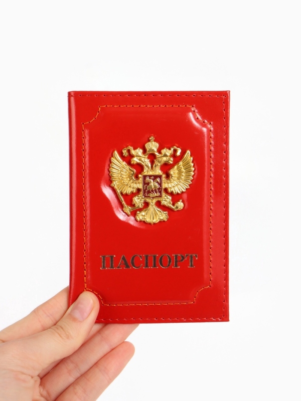 Обложка для паспорта, цвет красный