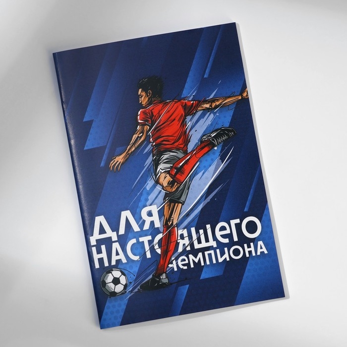 Подарочный набор блокнот с раскраской А6 и ручка &laquo;Для настоящего чемпиона&raquo;