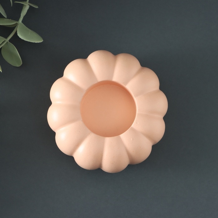 Подсвечник  "Тыква" 8х10см, персиковый