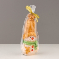 Свеча декоративная "Сказочный снеговик", 6,2х5х13,2 см, металлик