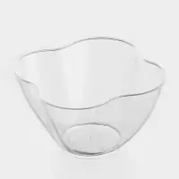 Форма пластиковая одноразовая для фуршета &laquo;Цветок&raquo;, 350 мл, прозрачная