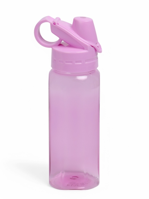 Бутылка для воды спортивная прозрачная, 450 мл, 20 х 8 см, сиреневая