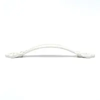 Ручка-скоба мебельная ТУНДРА LIGHT, м/о 96 мм, белая, с золотой вставкой