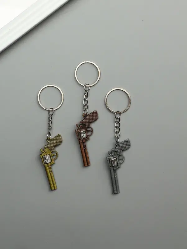 Брелок металл "Револьвер" крутится барабан МИКС 5,8х2,8х0,9 см