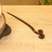 Заколка для волос фигурная, дерево Соно, 18х3 см, цв. тёмно-коричневый