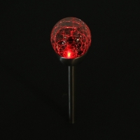 Садовый светильник на солнечной батарее «Стеклянный шар», 6×36.5×6 см, 1 LED, свечение мульти (RGB) Садовый светильник на солнечной батарее «Стеклянный шар», 6×36.5×6 см, 1 LED, свечение мульти (RGB)