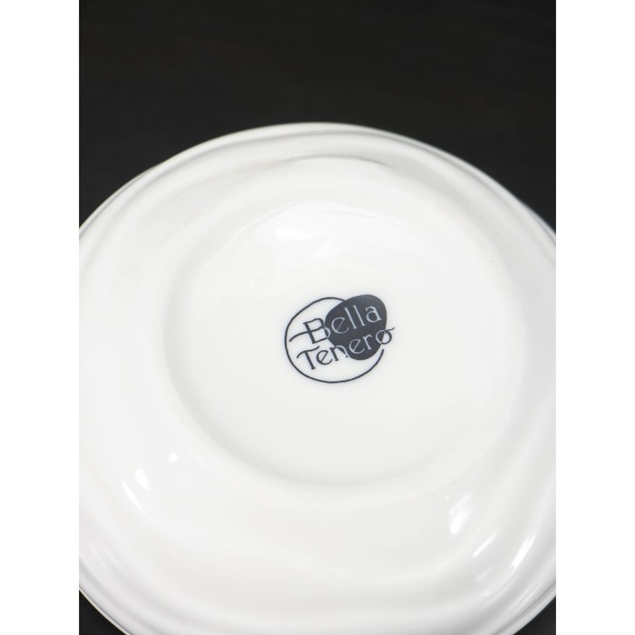 Набор для специй на деревянной подставке BellaTenero, 4 предмета: солонка 70 мл, перечница 70 мл, сахарница 250 мл, салфетница, цвет белый