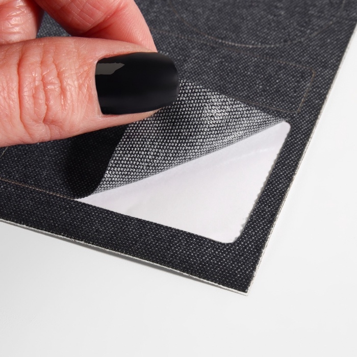 Набор заплаток джинсовых, клеевые, лист 10 &times; 18 см, 10 шт, цвет тёмная джинса