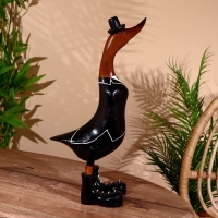 Сувенир "Утка в костюме" дерево 45 см