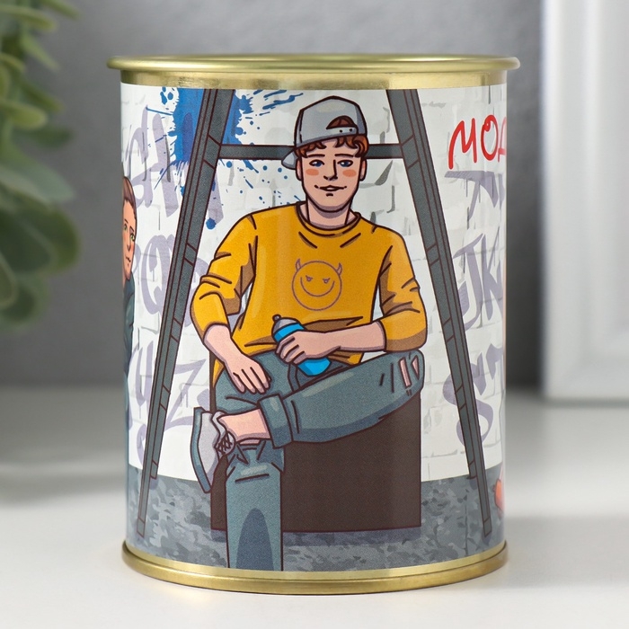 Подарочные носки в банке «Твори, моделируй», (внутри носки мужские, цвет чёрный) Подарочные носки в банке «Твори, моделируй», (внутри носки мужские, цвет чёрный)