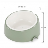Лего-миска для животных с наклоном "Юта" 0,3л бело- фисташковый