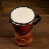 Сувенирный музыкальный инструмент барабан джембе "Светлый" 12х9х9 см МИКС Сувенирный музыкальный инструмент барабан джембе "Светлый" 12х9х9 см МИКС