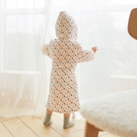 Халат детский муслиновый LoveLife &laquo;Сердечки&raquo; (4 года, рост 104-110 см) 100% хлопок, 235 гр/м2