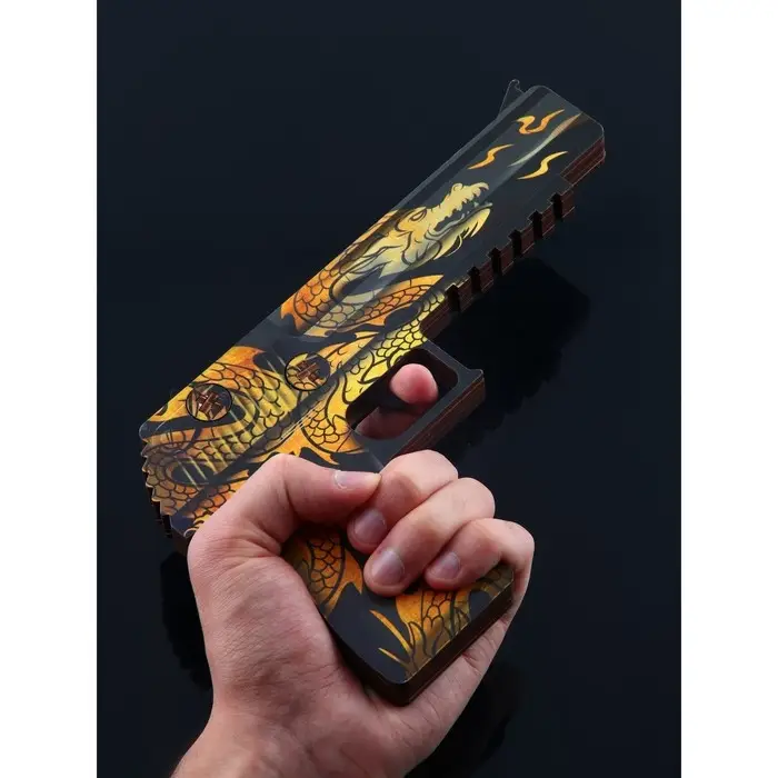 Набор сувенирное оружие &laquo;Золото&raquo;, автомат, пистолет, керамбит, 3 шт