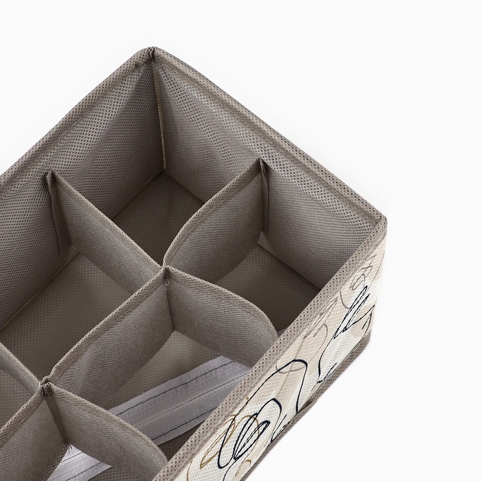 Органайзер для хранения, кофр для белья 8 ячеек Органайзер для хранения, кофр для белья 8 ячеек"Лица", 28 х 16 х 10 см