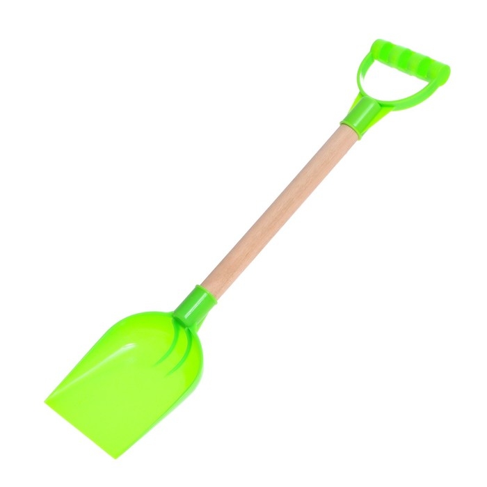 Детская лопатка с деревянной ручкой, 41 см, МИКС