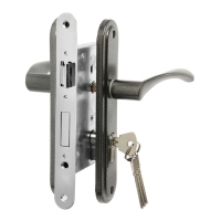 Замок врезной LOCKLAND RD007, с ручкой, цвет графит Замок врезной LOCKLAND RD007, с ручкой, цвет графит