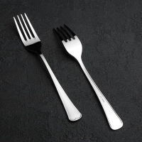 Вилка столовая &laquo;Мондиал&raquo;, длина 19,8 см, толщина 2,5 мм, цвет серебряный