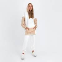Худи женское MINAKU: Casual Collection цвет бежевый/экрю, р-р 48 Худи женское MINAKU: Casual Collection цвет бежевый/экрю, р-р 48
