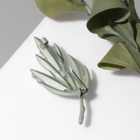 Брошь &laquo;Букет&raquo; ландыши, цвет бело-зелёный