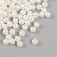 Набор бусин "Жемчуг" d 6 мм, 250 гр, молочный