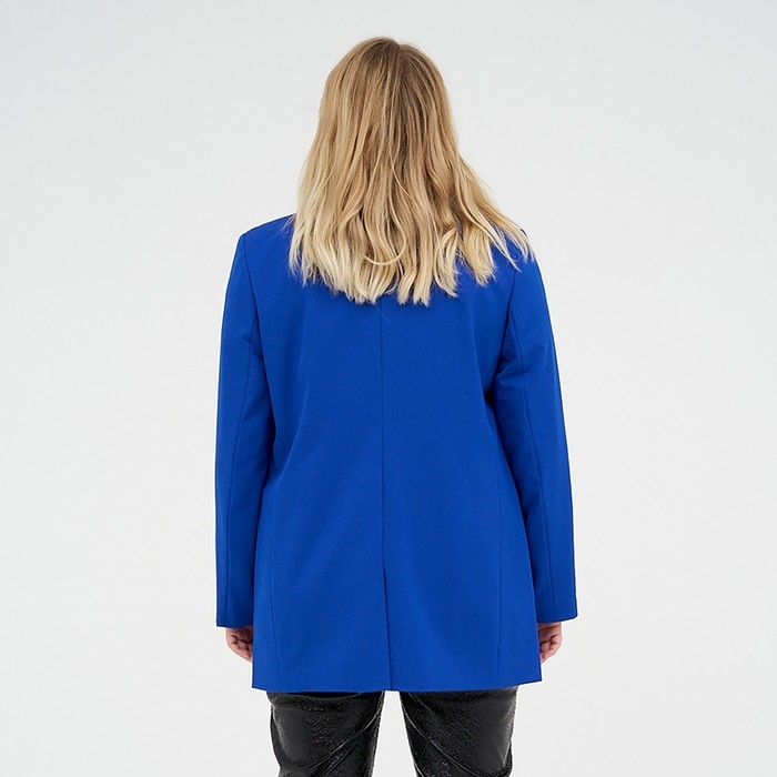 Пиджак женский с поясом MIST plus-size, размер 54, цвет синий Пиджак женский с поясом MIST plus-size, размер 54, цвет синий